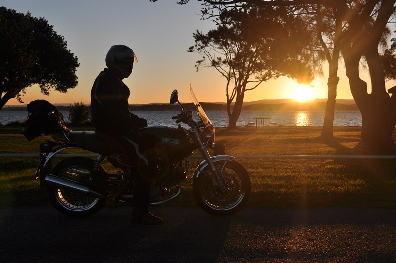 Ducati at Sunset in Australia